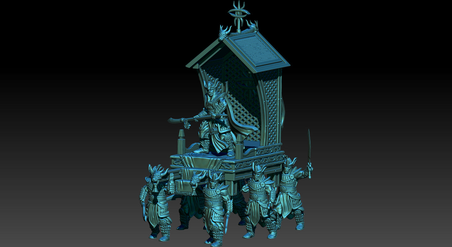 Golden Emperor on Palanquin Version B - KzK Minis