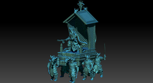 Golden Emperor on Palanquin Version B - KzK Minis