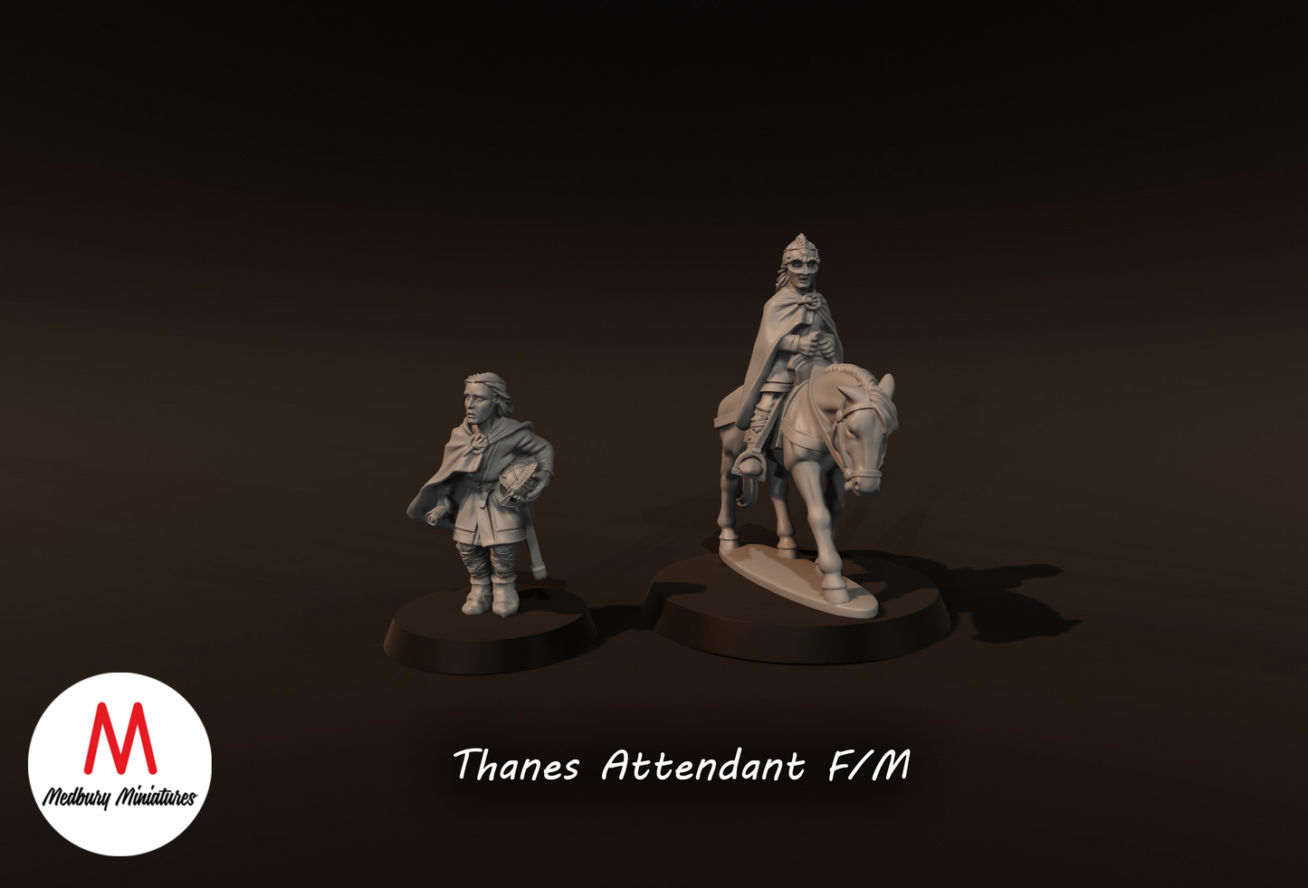 Thane's Attendant on Foot and Mounted - Medbury Miniatures