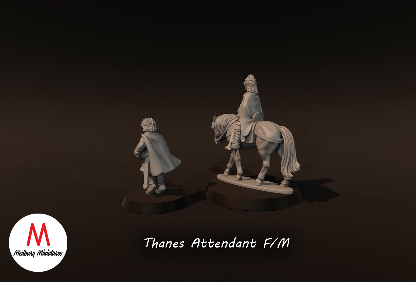 Thane's Attendant on Foot and Mounted - Medbury Miniatures