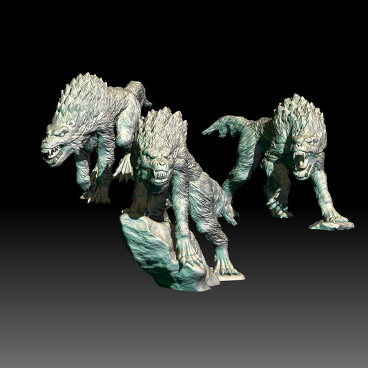 3x Hero Wolves - KzK Minis