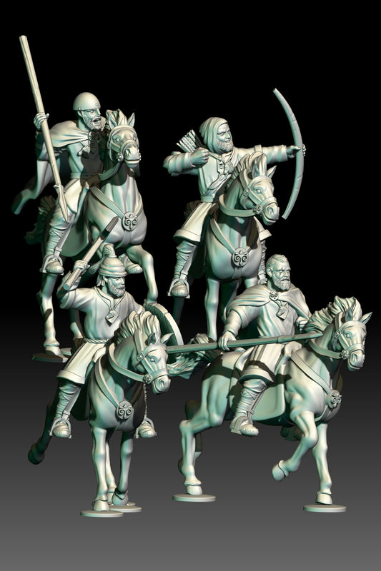 4x Horselords Militia Riders - KzK Minis