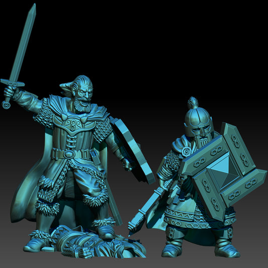 Dwarf-Friend King and Bodyguard - KzK Minis