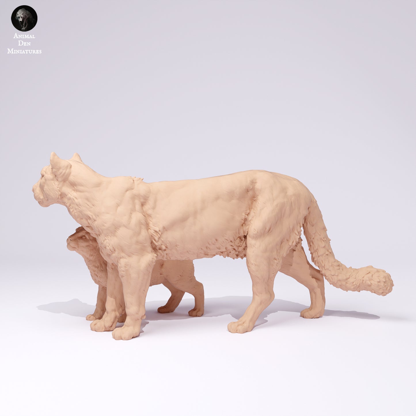 Mountain Lion and Cub - Animal Den Miniatures