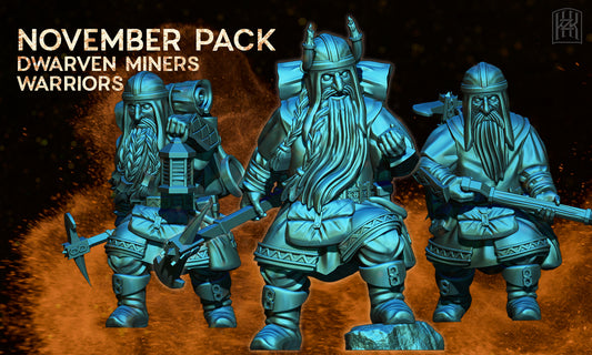 Dwarven Miners with Pickaxes - KzK Minis