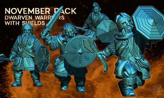 Dwarven Warriors with Shields - KzK Minis