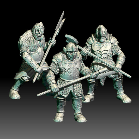 3x Orcs with Two Handed Weapons - KzK Minis