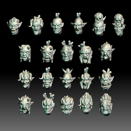 Orc Heads 2 - KzK Minis