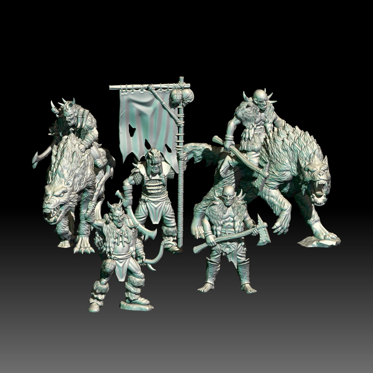 5x Orc Heroes - KzK Minis