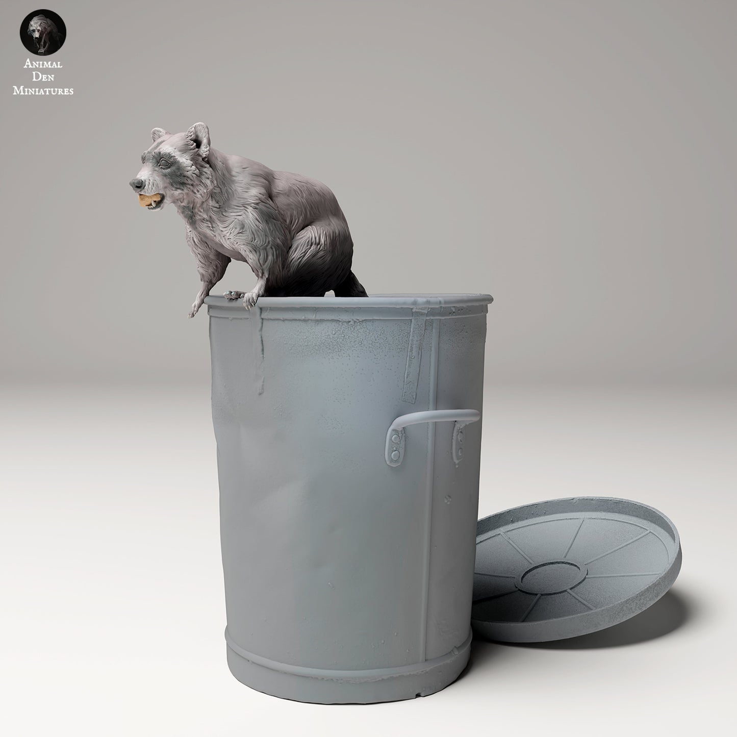 Raccoon in Trash - Animal Den Miniatures