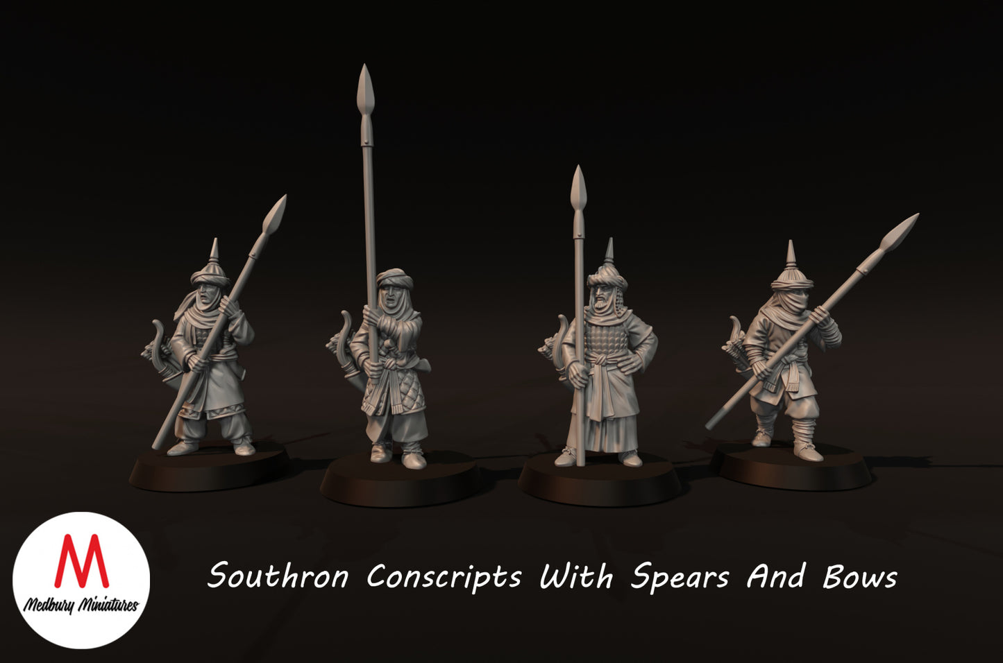 Southron Conscripts with Spears and Bows - Medbury Miniatures