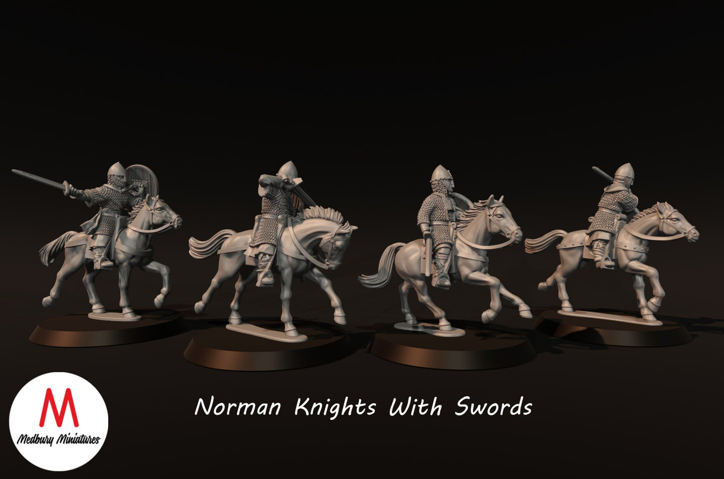 Norman Knights with Swords - Medbury Miniatures