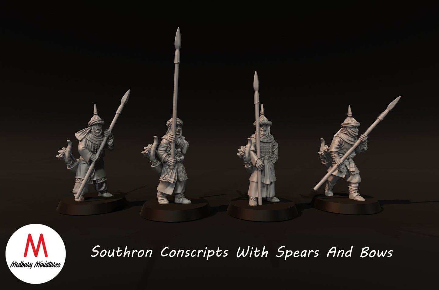 Southron Conscripts with Spears and Bows - Medbury Miniatures