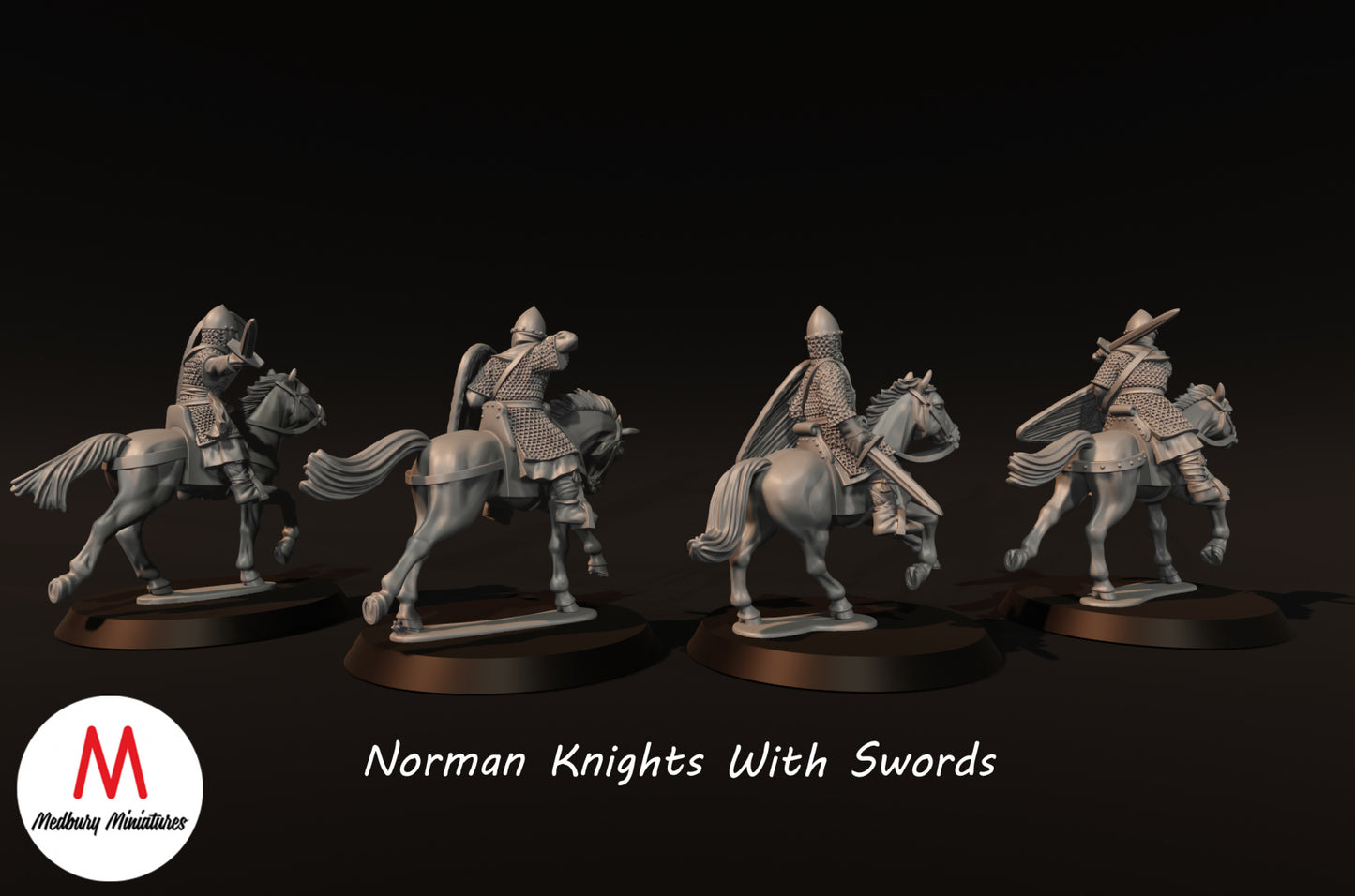 Norman Knights with Swords - Medbury Miniatures