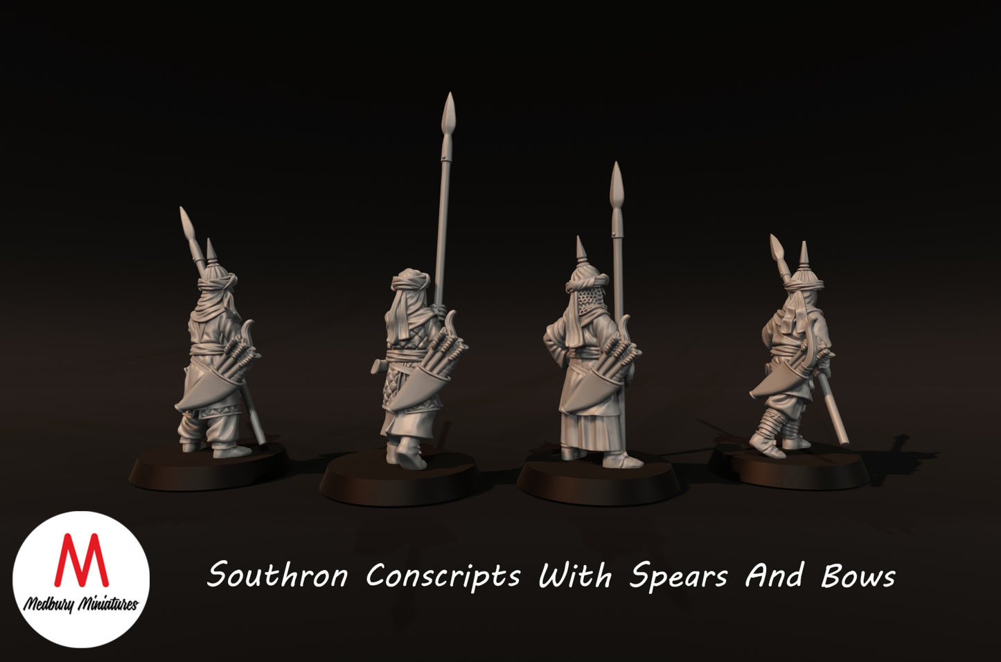 Southron Conscripts with Spears and Bows - Medbury Miniatures