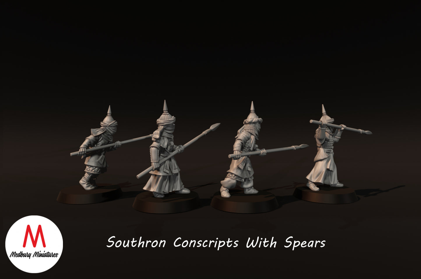 Southron Conscripts with Spears - Medbury Miniatures