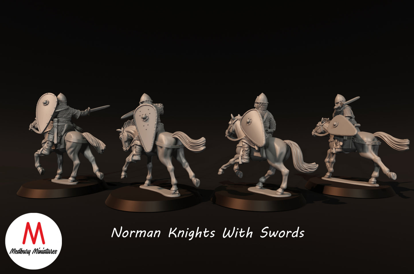 Norman Knights with Swords - Medbury Miniatures