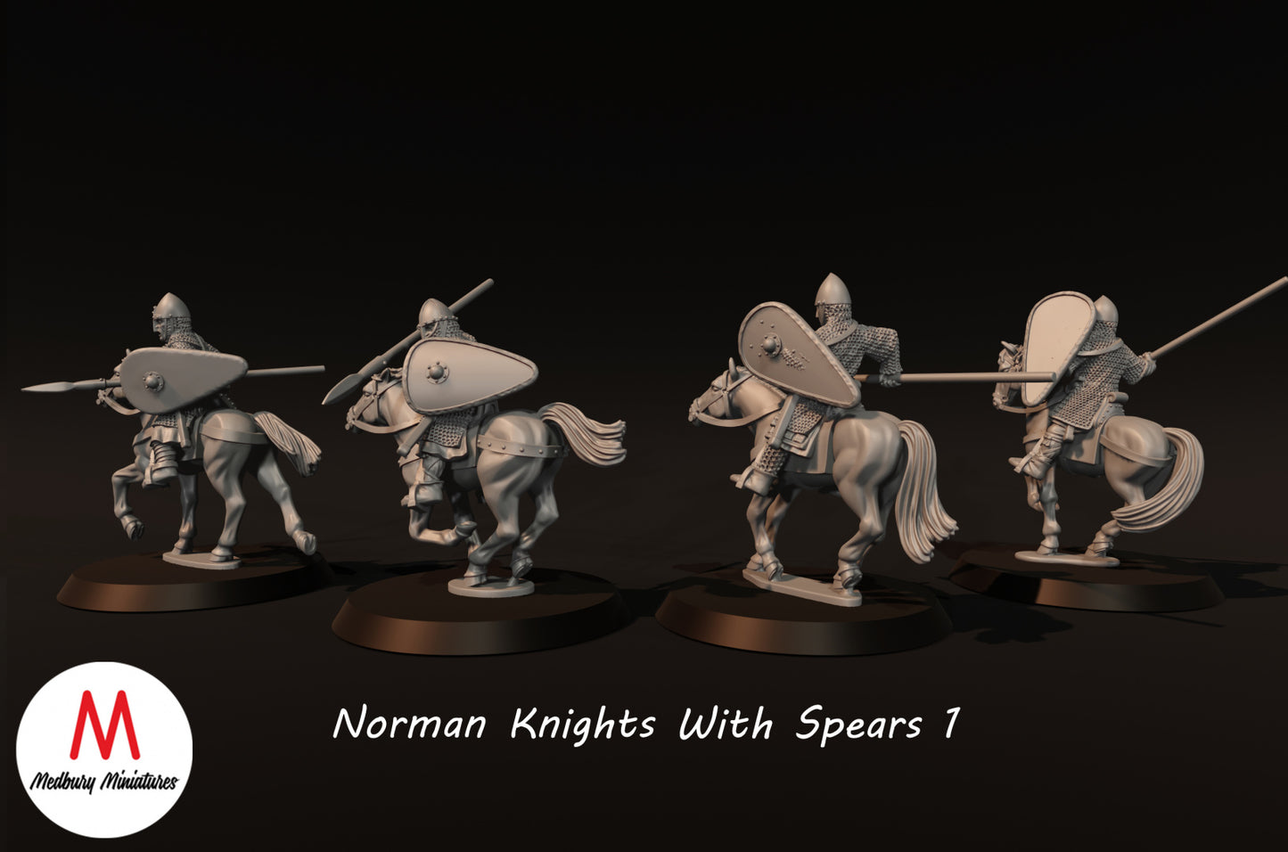 Norman Knights with Spears 1 - Medbury Miniatures