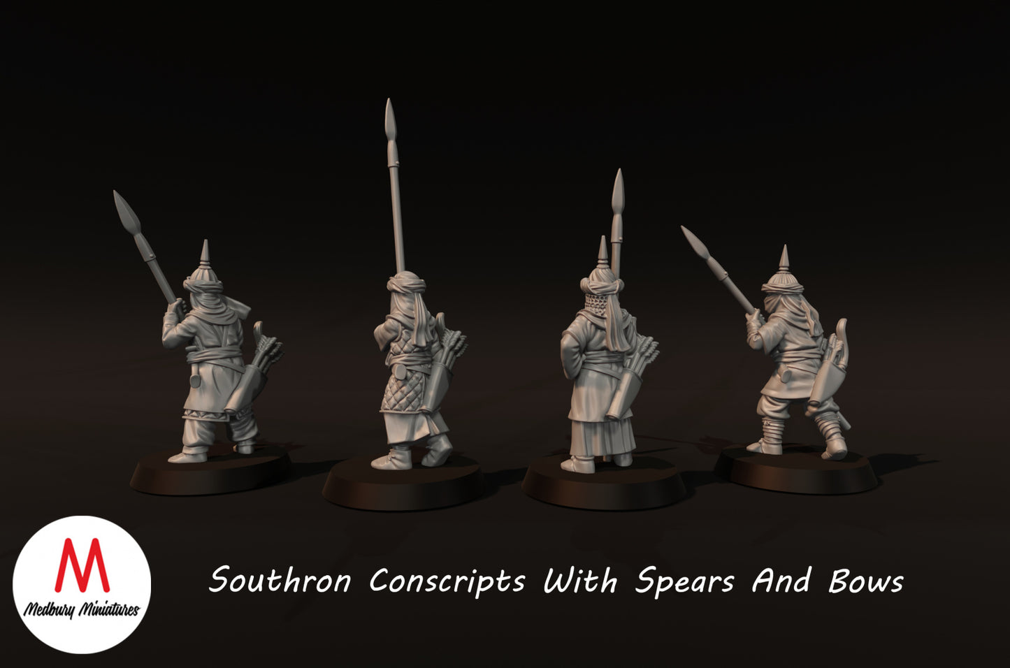 Southron Conscripts with Spears and Bows - Medbury Miniatures