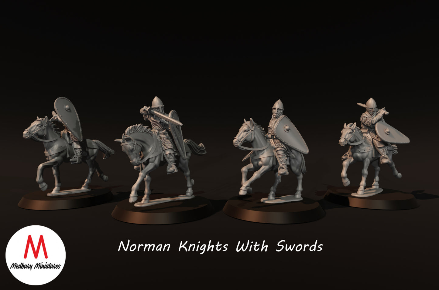 Norman Knights with Swords - Medbury Miniatures