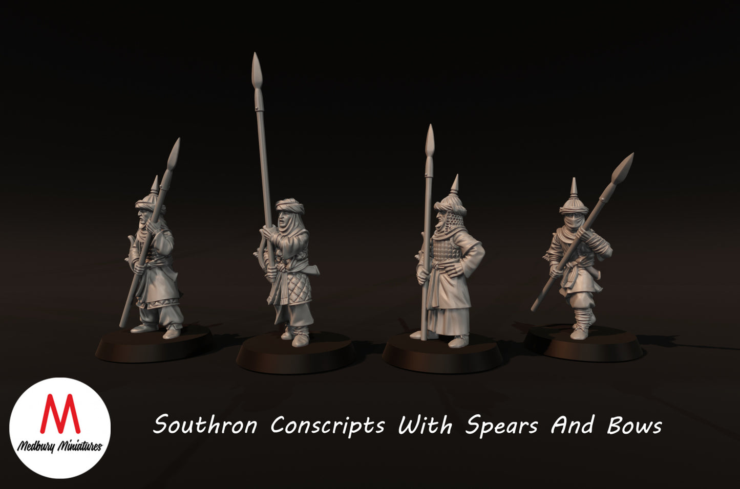 Southron Conscripts with Spears and Bows - Medbury Miniatures