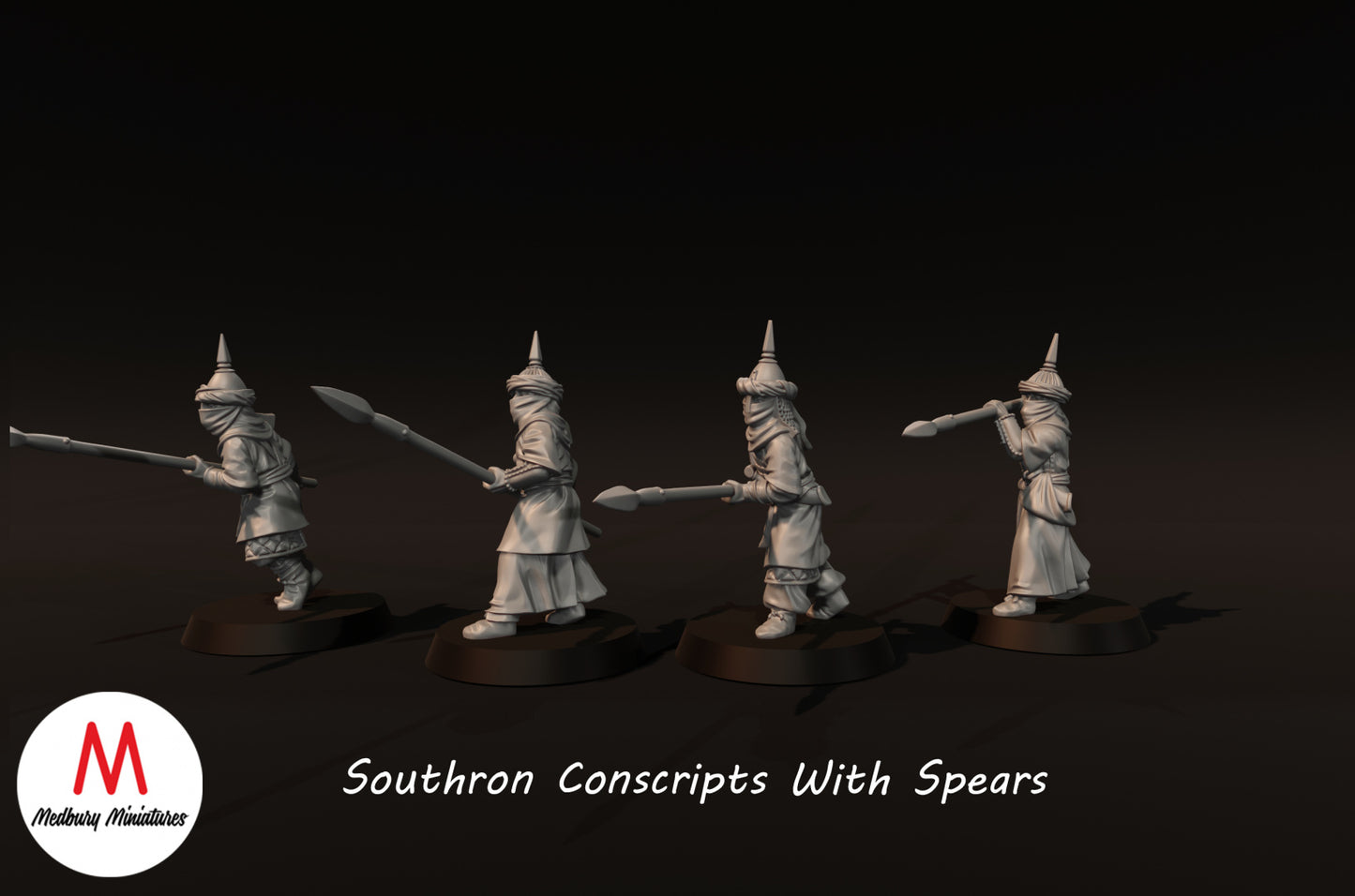 Southron Conscripts with Spears - Medbury Miniatures