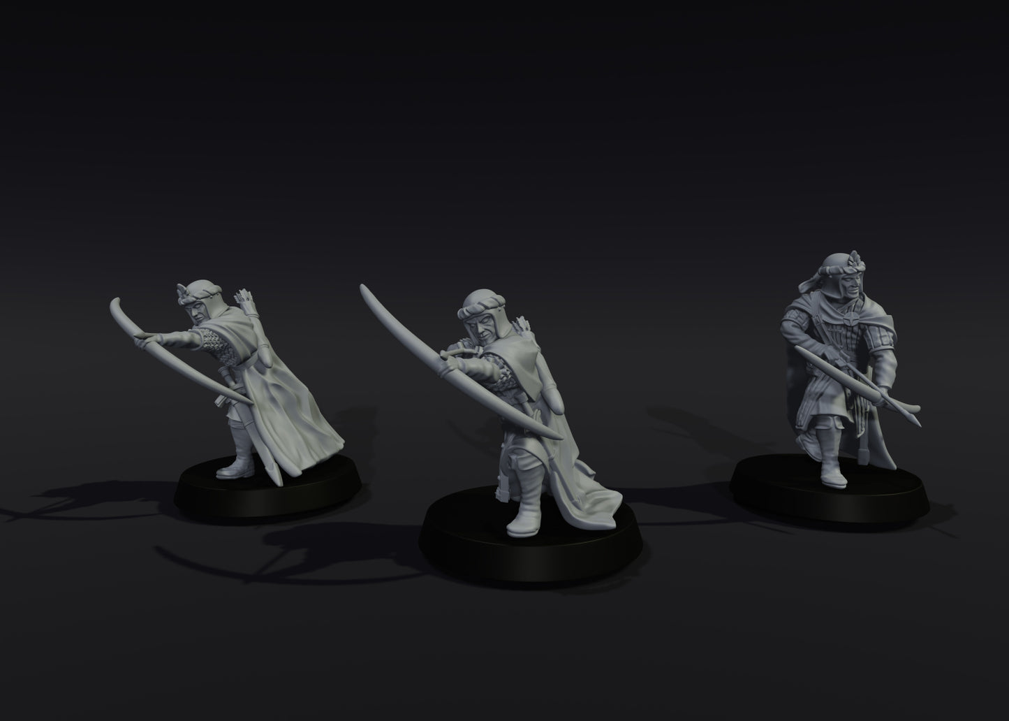 High Men Rangers mit Bogen x3 - Medbury Miniatures