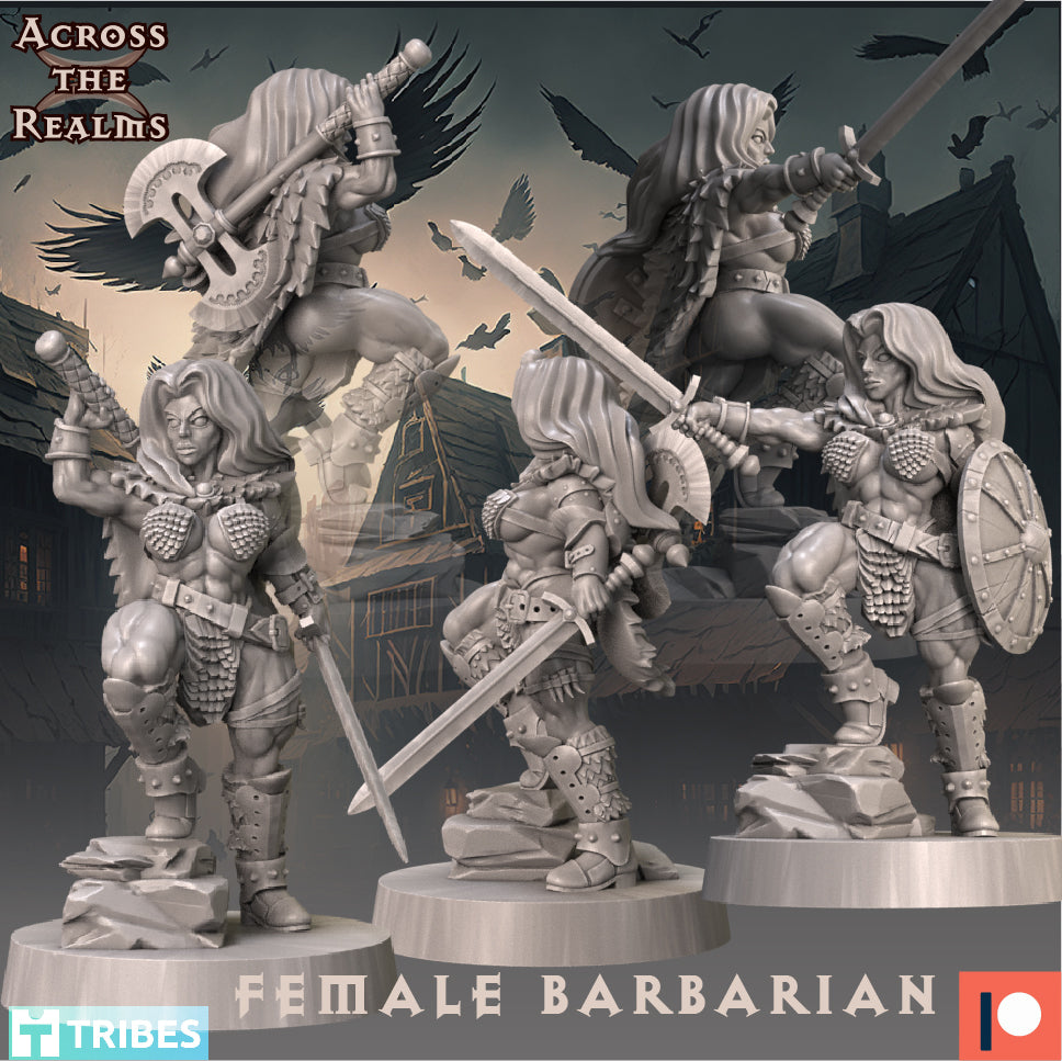 2x Female Barbarian - Across the Realms