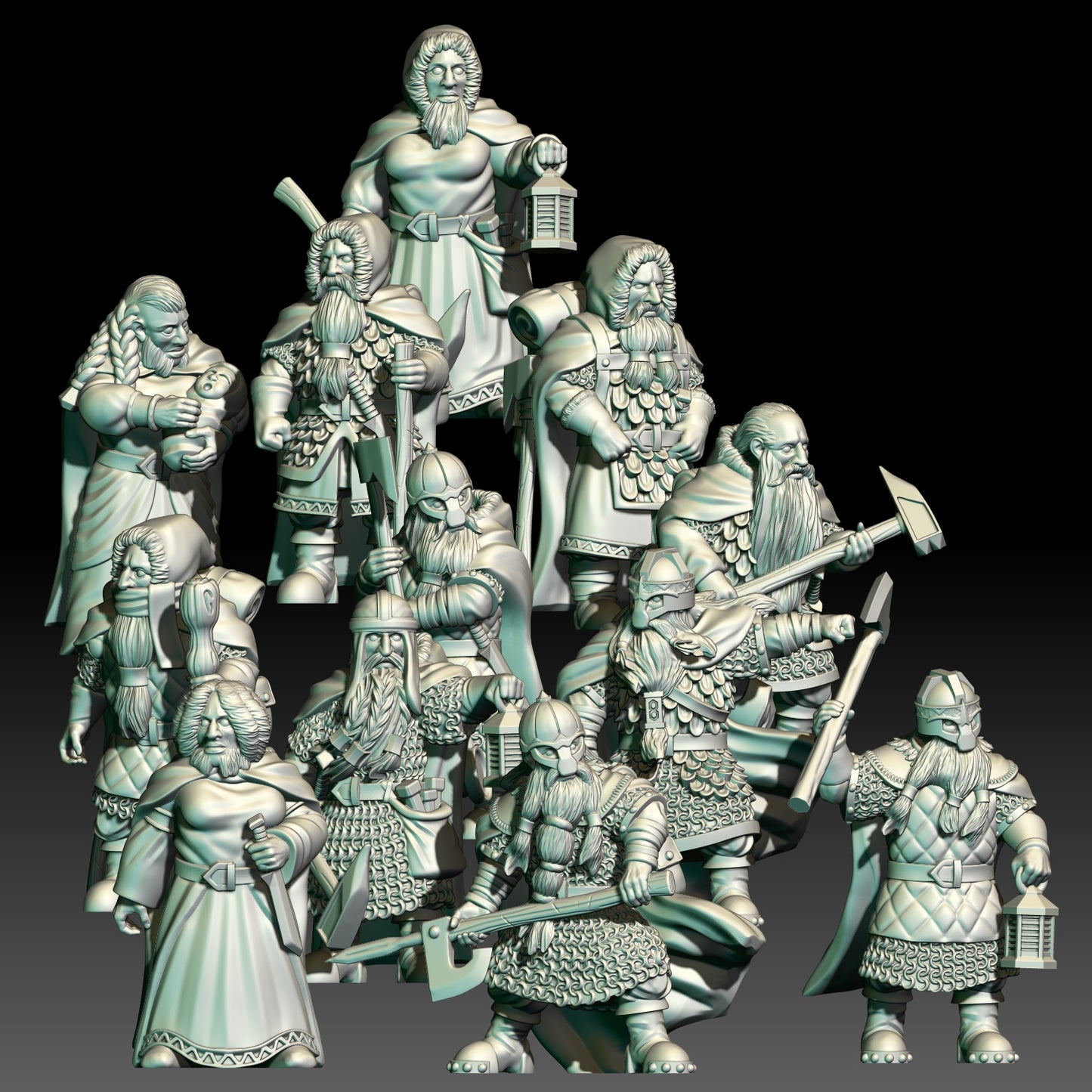 12x Dwarven Travelers  - KzK Minis