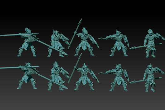 Goblins with Spears and Shields - KzK Minis