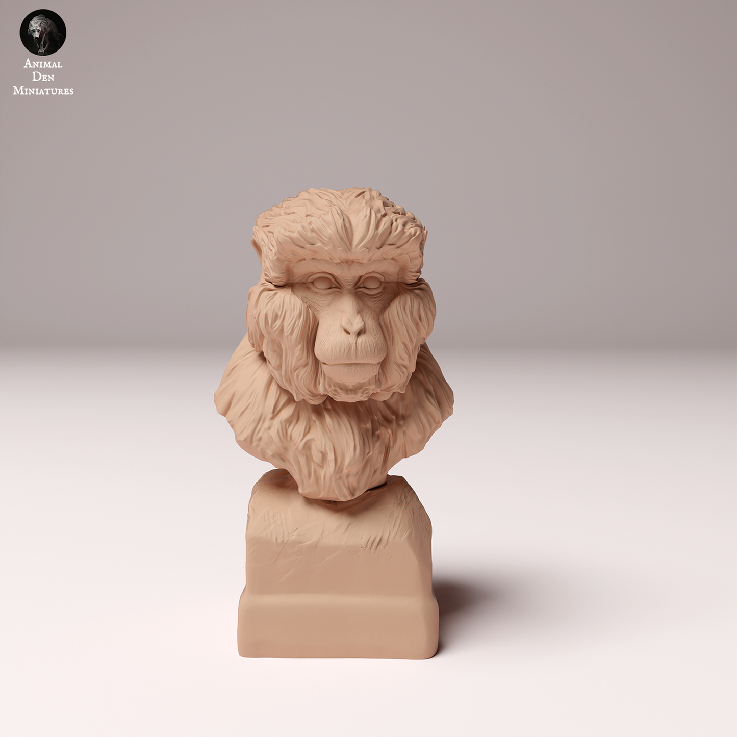 Snow Monkey (Japanese Macaque) Bust - Animal Den Miniatures