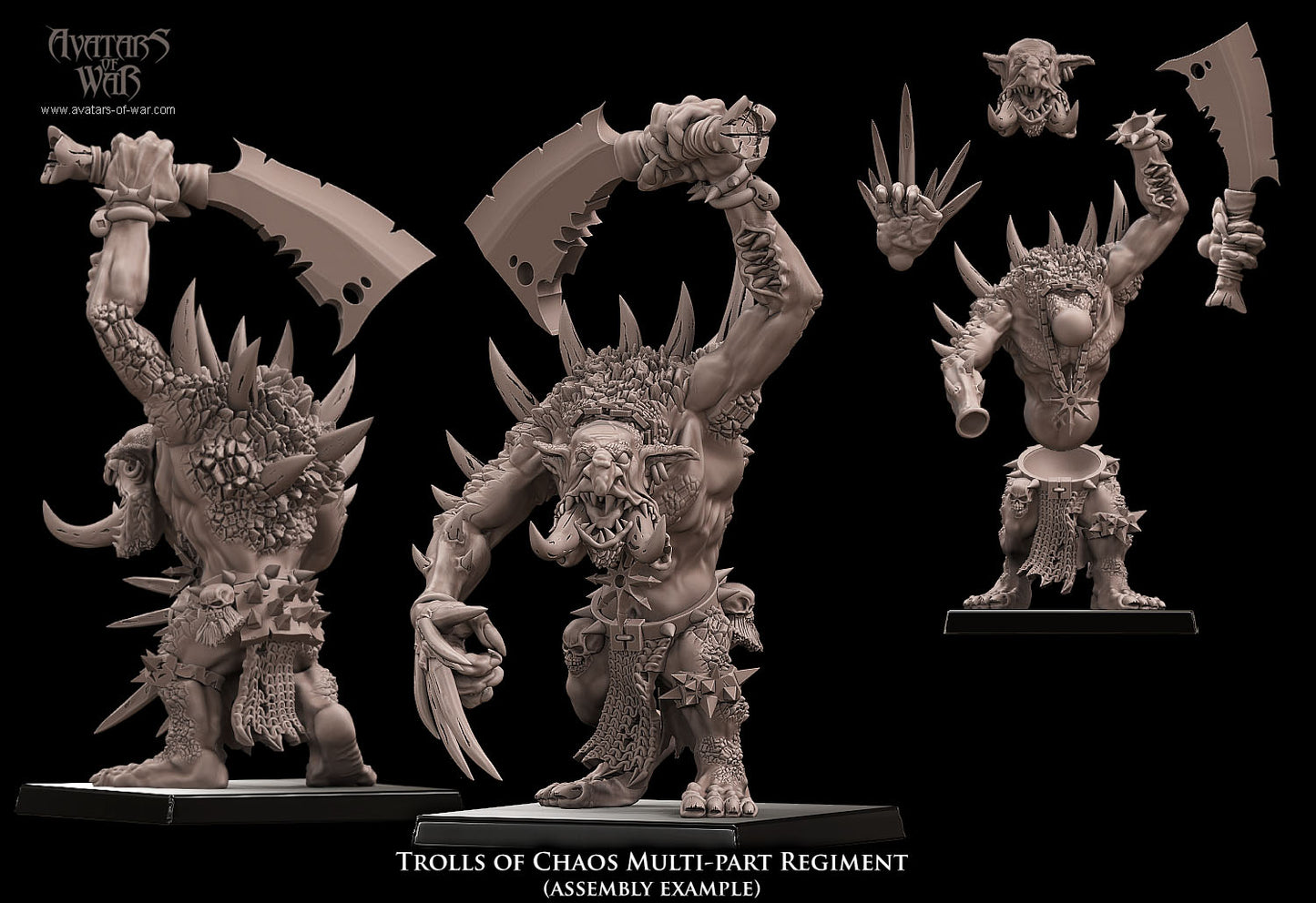 5x Trolls of Chaos mehrteiliges Regiment - Avatars of War