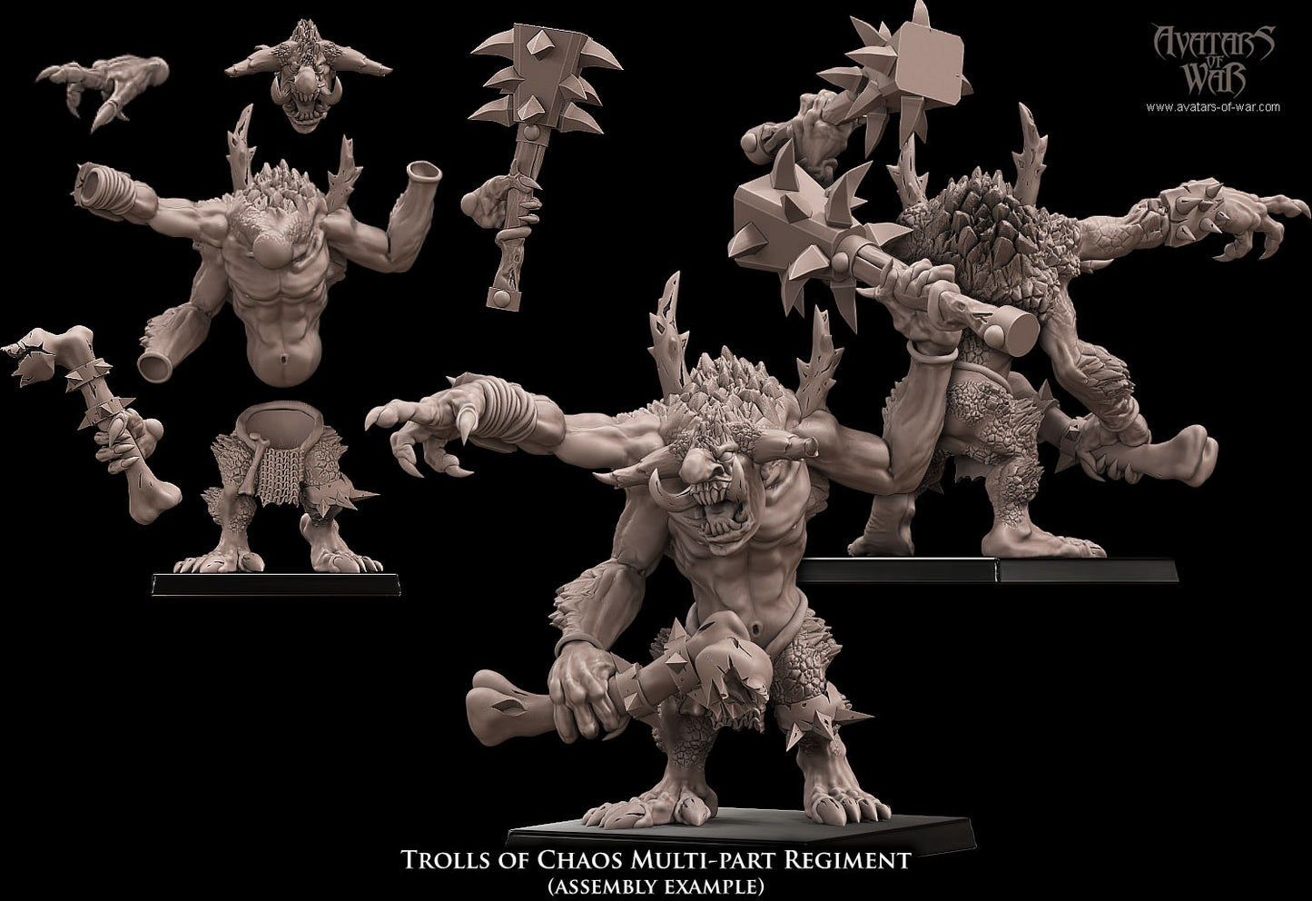 5x Trolls of Chaos mehrteiliges Regiment - Avatars of War