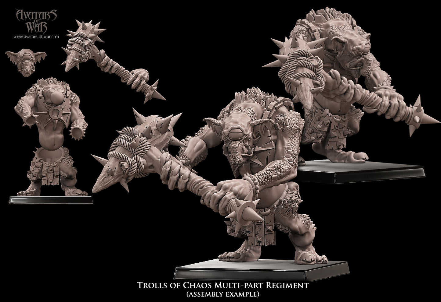 5x Trolls of Chaos mehrteiliges Regiment - Avatars of War