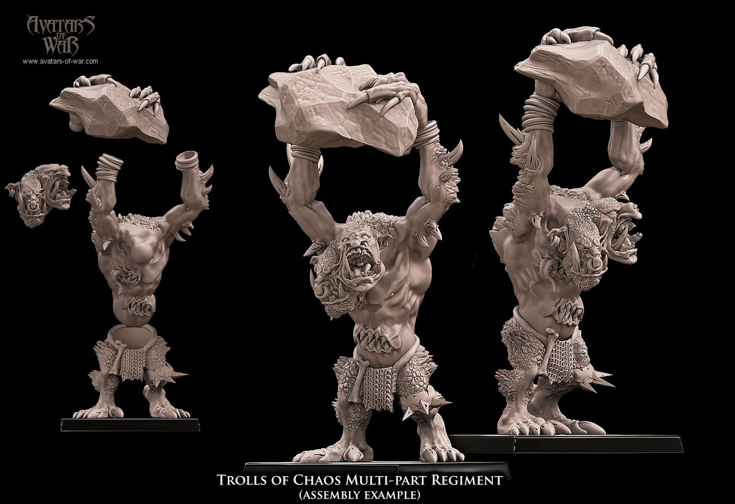 5x Trolls of Chaos mehrteiliges Regiment - Avatars of War