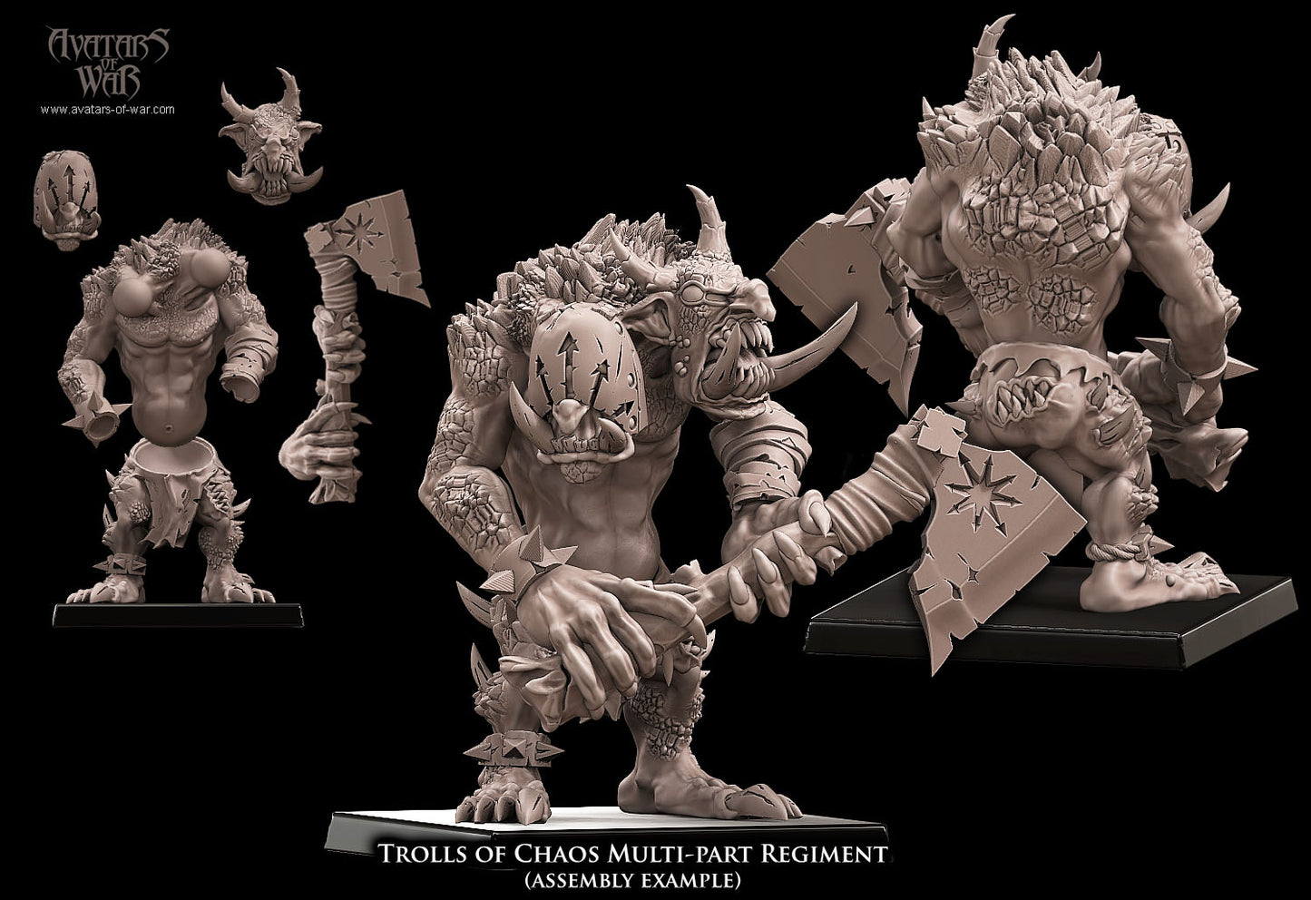 5x Trolls of Chaos mehrteiliges Regiment - Avatars of War