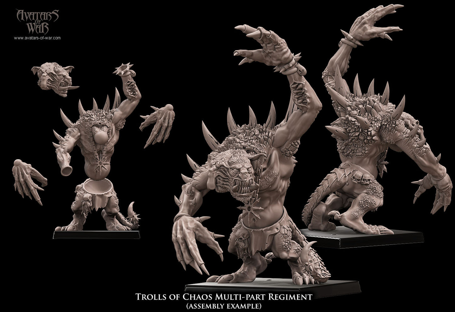 5x Trolls of Chaos mehrteiliges Regiment - Avatars of War