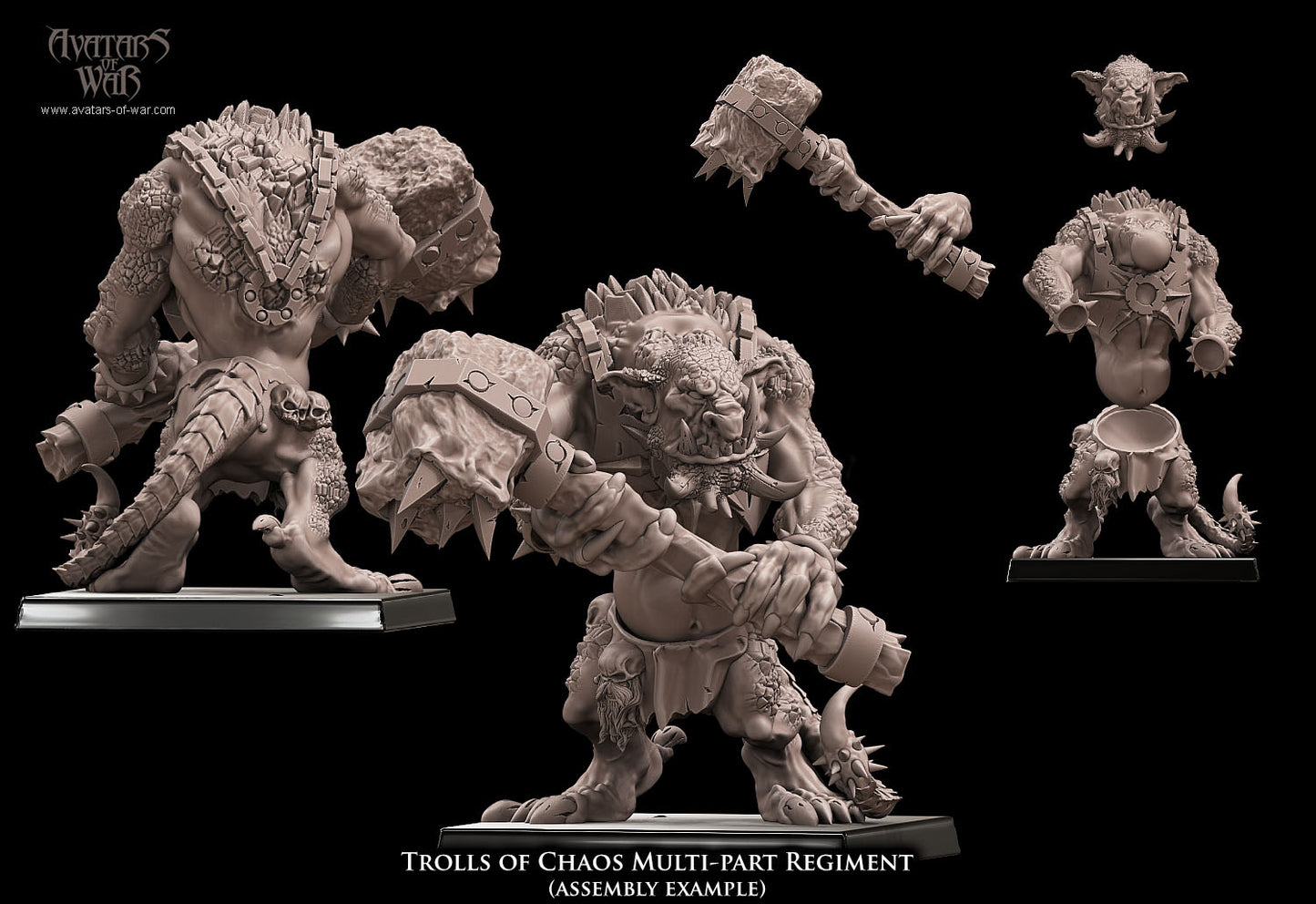 5x Trolls of Chaos mehrteiliges Regiment - Avatars of War