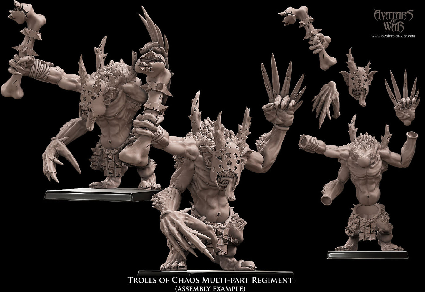 5x Trolls of Chaos mehrteiliges Regiment - Avatars of War