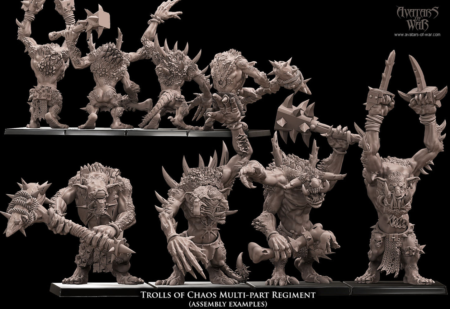 5x Trolls of Chaos mehrteiliges Regiment - Avatars of War