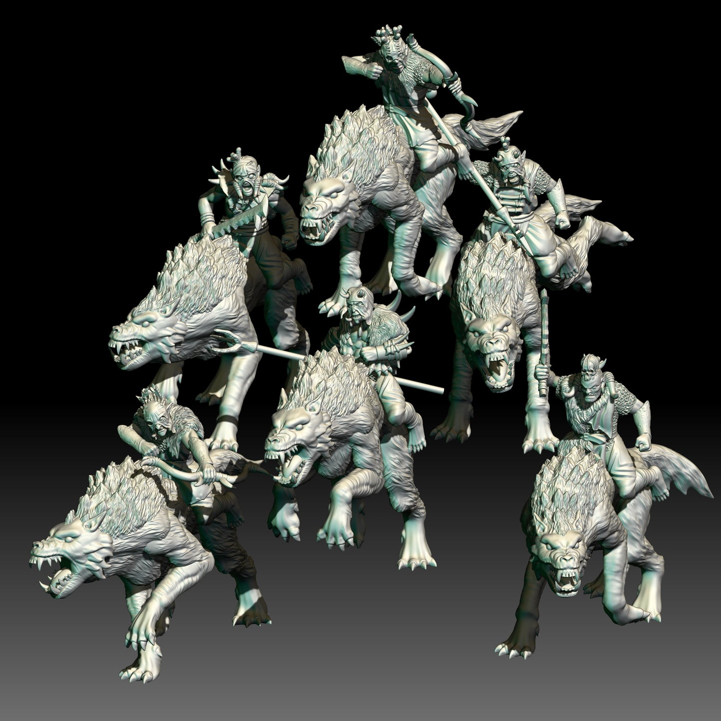 6x Warg Riders - KzK Minis