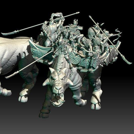 War Beast of the North with 10x Orc Riders - KzK Minis