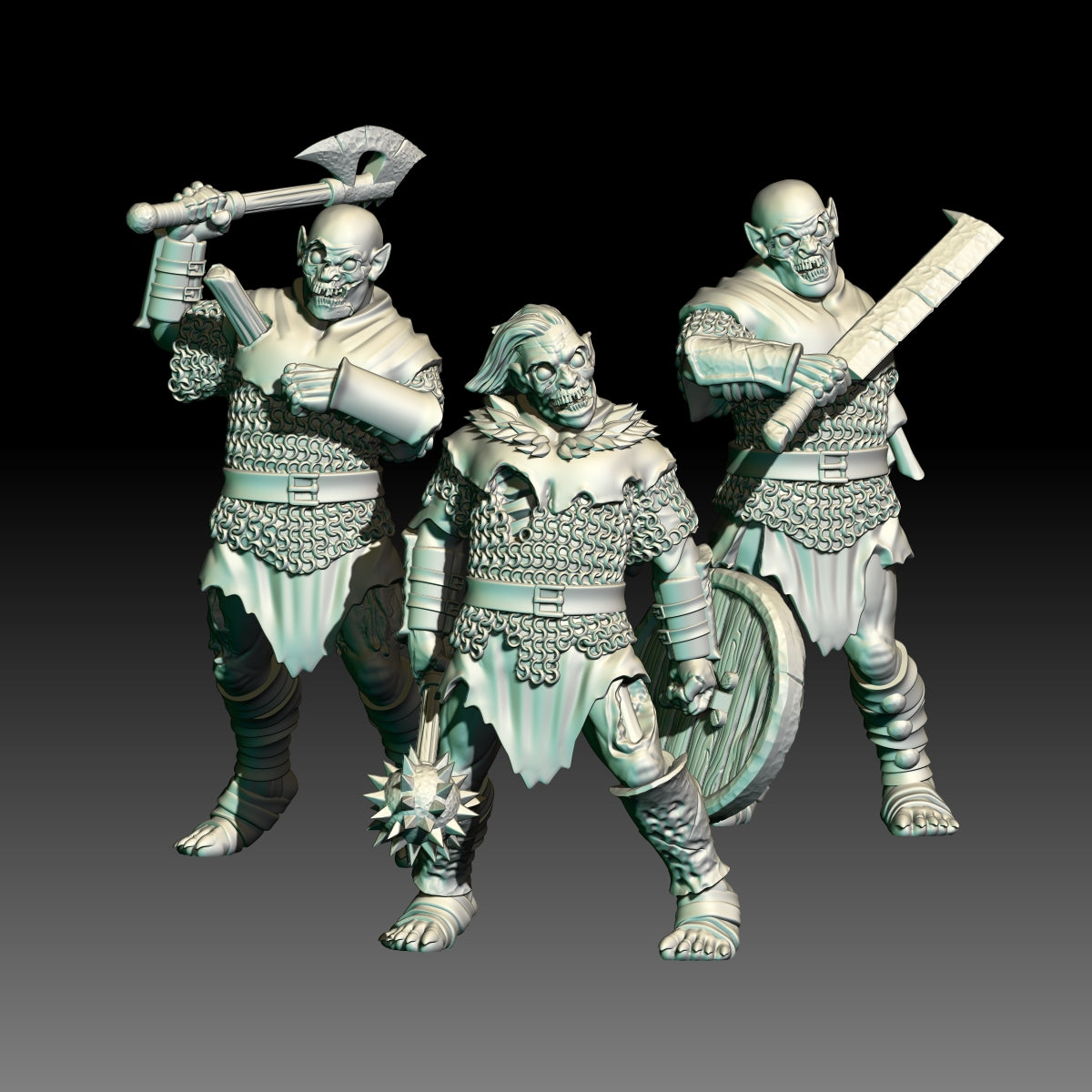 3x Zombie-Orks - KzK Minis