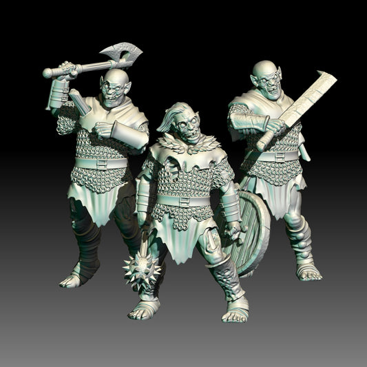 3x Zombie Orcs - KzK Minis