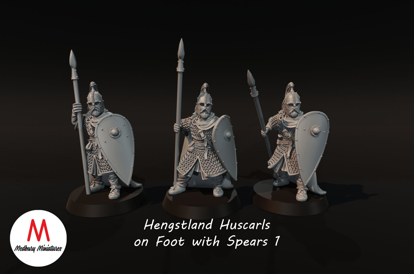 Huscarls Hengstland avec lances - Medbury Miniatures