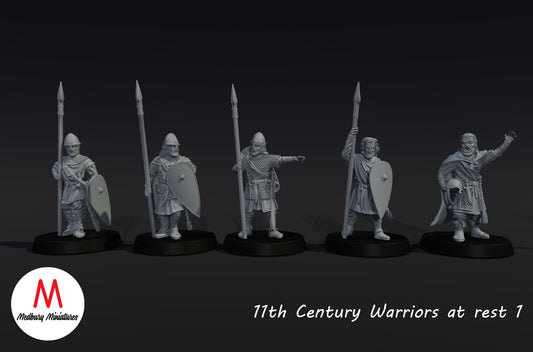 11th Century Warriors at Rest - Medbury Miniatures