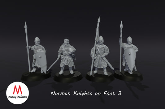 Normannische Ritter zu Fuß 3 - Medbury Miniatures