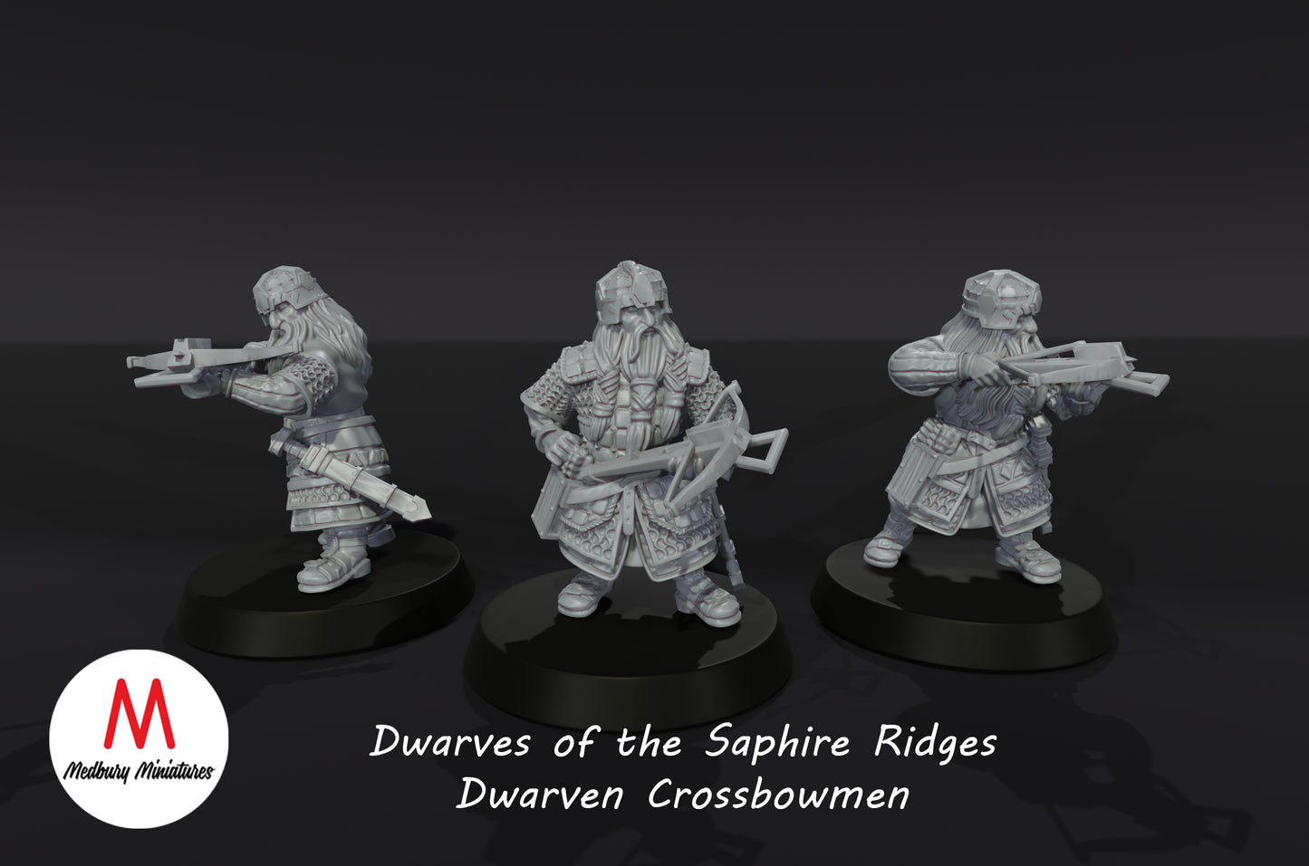 Dwarves of the Sapphire Ridges Dwarven Crossbowmen - Medbury Miniatures