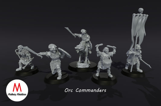 Équipe de commandement des Orcs – Medbury Miniatures