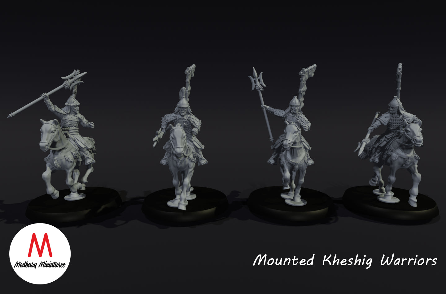 Kheshig-berittene Krieger - Medbury Miniatures